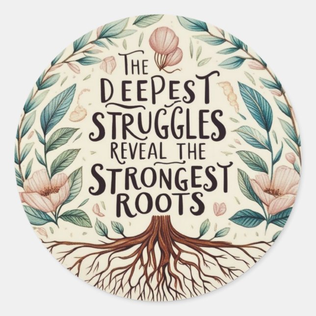 Die tiefsten Kämpfe Runder Aufkleber (Vorderseite)