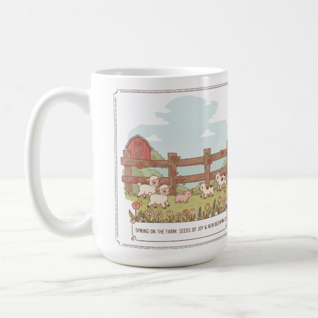 die Tiere des Bauernhofs Kaffeetasse (Links)