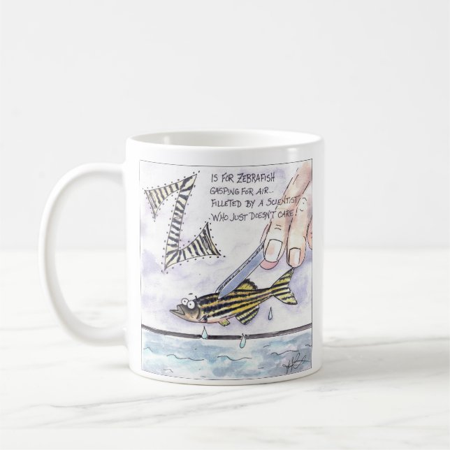 Die Tiere erschrecken mich Tasse (Links)