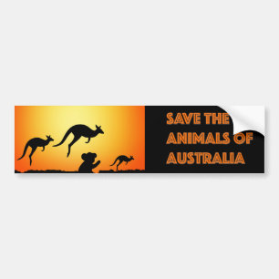 Die Tiere in Australien gerettet Autoaufkleber