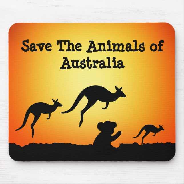 Die Tiere in Australien gerettet Mousepad (Vorne)