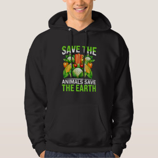 Die Tiere Rettete die Erde I Vegan Hoodie