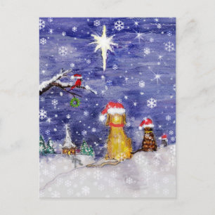 Die Tiere Weihnachten sogar Aquarellkunst