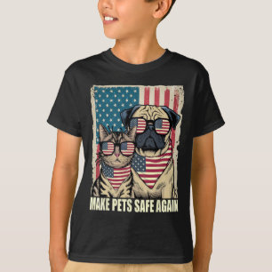 Die Tiere wieder sicher machen, die Hunde bei den T-Shirt
