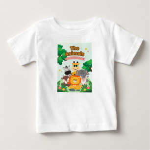 Die Tierkinder entwerfen romantisch Baby T-shirt