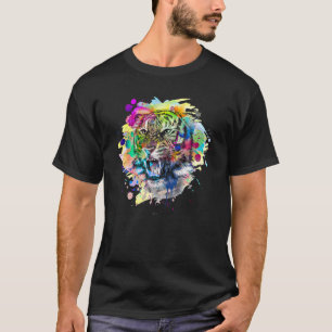 Die Tiger in den Bergen mit ihren schmalen Farben T-Shirt