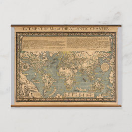 Die "Time & Tide"-Karte der Atlantischen Charta Postkarte
