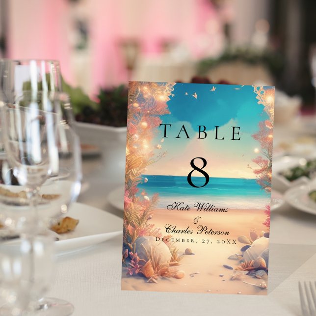 Die Tischnummer am Strand (Von Creator hochgeladen)