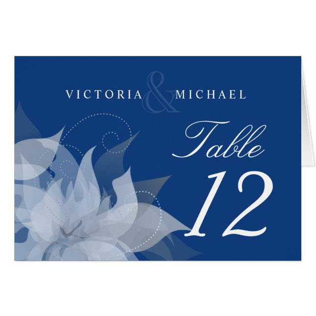 Die Tischnummer, die abstraktes Blumen Wedding (Vorderseite (Horizontal))