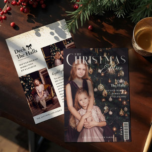 Die Titelseite des Foto-Magazins der Weihnachtsaus Feiertagskarte