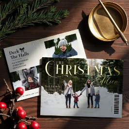 Die Titelseite des Foto-Magazins der Weihnachtsaus Folien Feiertagskarte