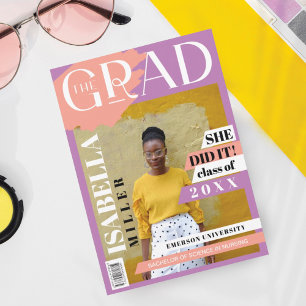 Die Titelseite des Grand Fun Trendy Graduate Foto Ankündigung