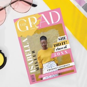 Die Titelseite des Grand Fun Trendy Graduate Foto Ankündigung