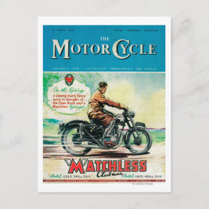Die Titelseite des Motor Cycle Magazine Postkarte