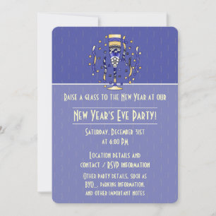 Die Toast-Party Einladung des Neujahrs