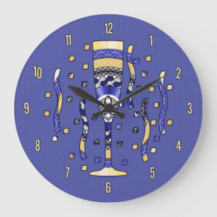 Die Toast-Uhr des Neujahrs Große Wanduhr