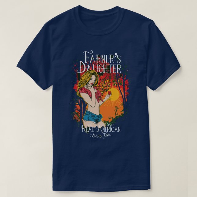 Die Tochter-der Männer des Bauern der T - Shirt (Design vorne)