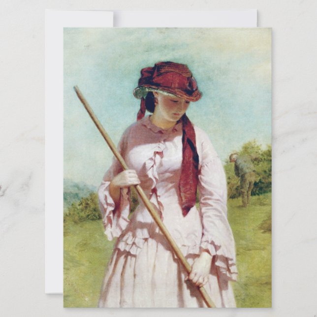 Die Tochter des Bauern (ländliche Schönheit) Karte (Vorderseite)