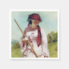 Die Tochter des Bauern (ländliche Schönheit) Serviette