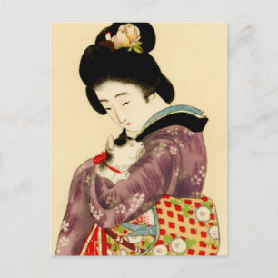 Die Tochter des Kaufmanns von Mizuno Tashikata Postkarte