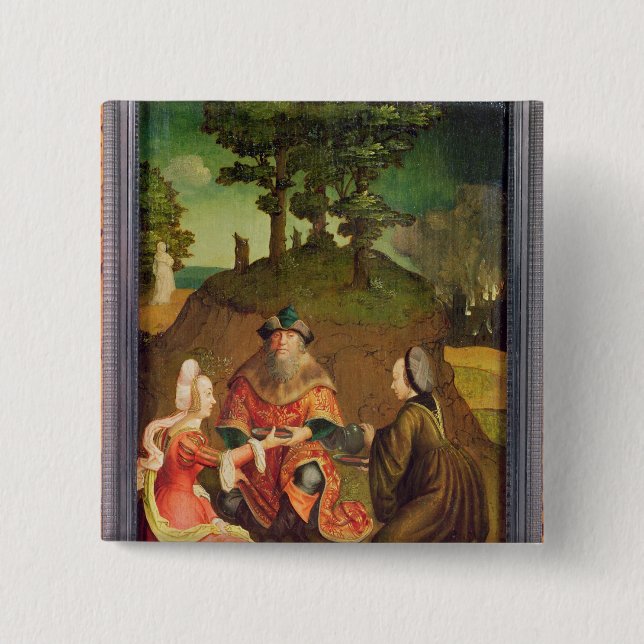 Die Töchter des Loses lassen ihren Vater Wein Button (Vorderseite)