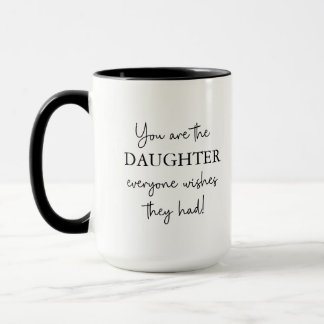 Die Tochter, die alle wollen, dass sie Foto haben Tasse