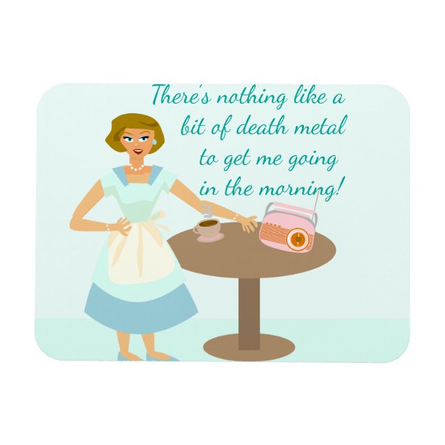 Die Todesmetall-Hausfrau Magnet (Horizontal)