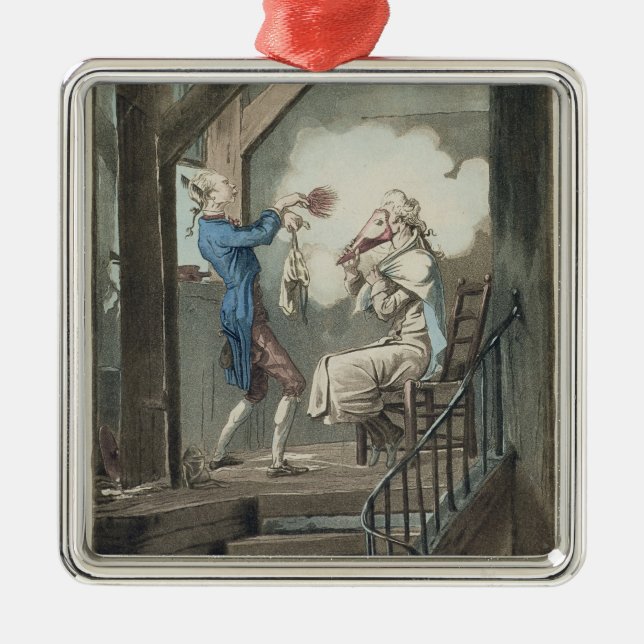 Die Toilette des Sekretärs eines Rechtsanwalts, Ornament Aus Metall (Vorne)