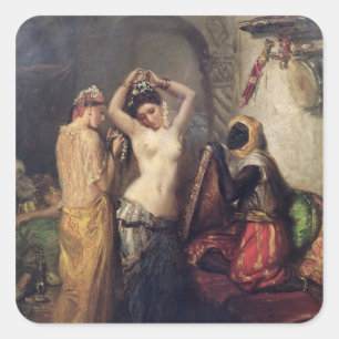 Die Toilette im Seraglio Quadratischer Aufkleber