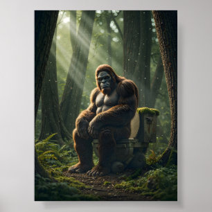 Die Toilette ist im Wald zu Fuß zu erreichen Poster