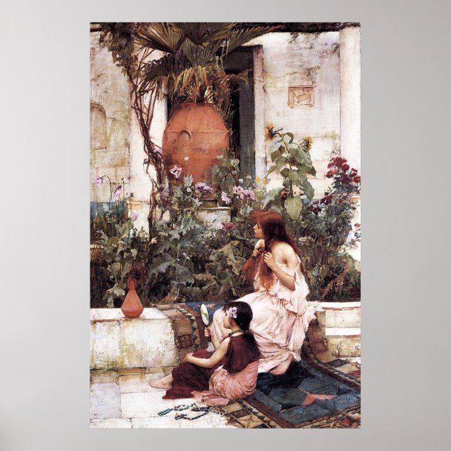 Die Toilette, von John William Waterhouse - 1889 Poster (Vorne)