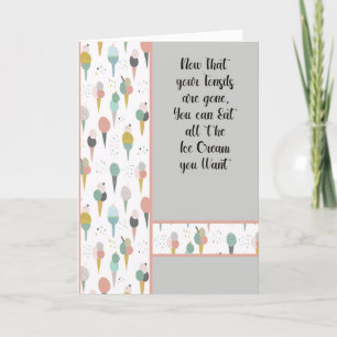 Die Tonsillen werden für Kinder mit Eiscremekons g Dankeskarte