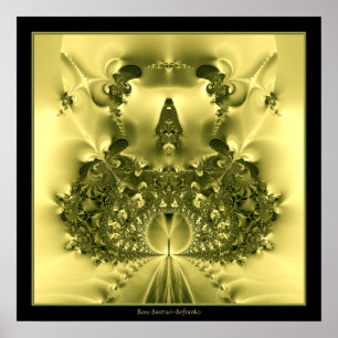 Die Tore des himmelblauen Fraktals Poster