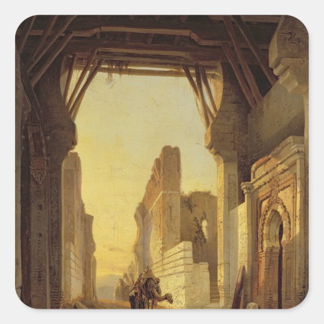 Die Tore von El Geber in Marokko Quadratischer Aufkleber (Vorderseite)