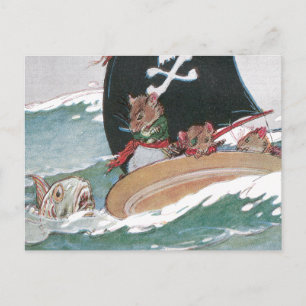 Die Torten und der große Beängstigende Fisch Postkarte