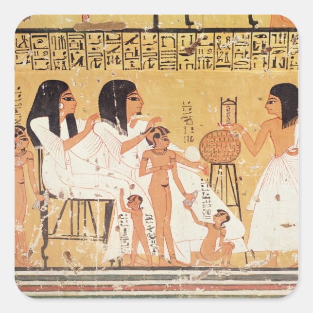 Die Toten, ihre Familie und ihre Diener Quadratischer Aufkleber (Vorderseite)