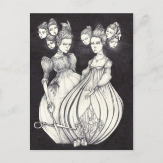 Die toten Schwestern und der Nachtvogel Postkarte