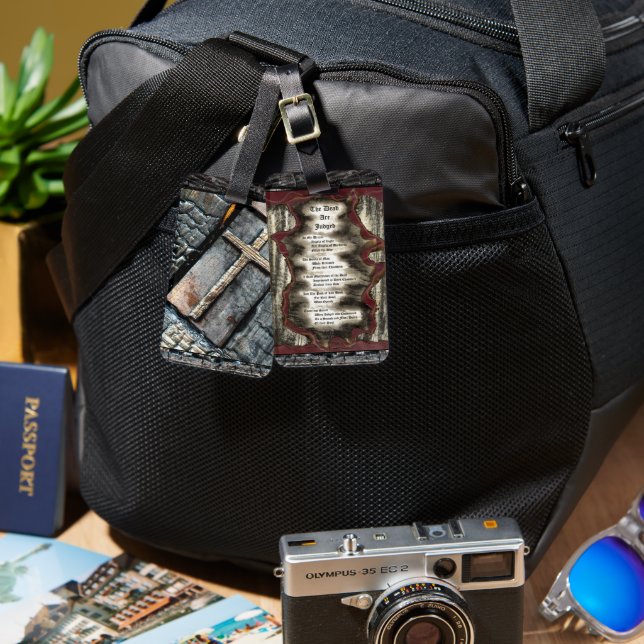 Die Toten werden beurteilt Gepäckanhänger (Vorderseite & Rückseite)