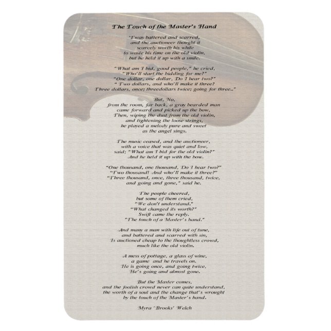 Die Touch der Hand des Meisters Magnet (Vertikal)