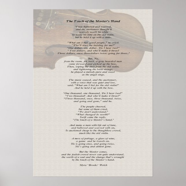 Die Touch der Hand des Meisters Poster (Vorne)