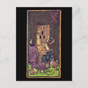 Die Tower Tarot Card Postkarte