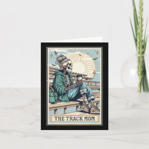 Die Track-Mama-Skelett-Tarot-Karte läuft auf dem L Karte