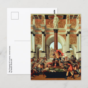 Die Tragödie der Lucretia von Sandro Botticelli Postkarte