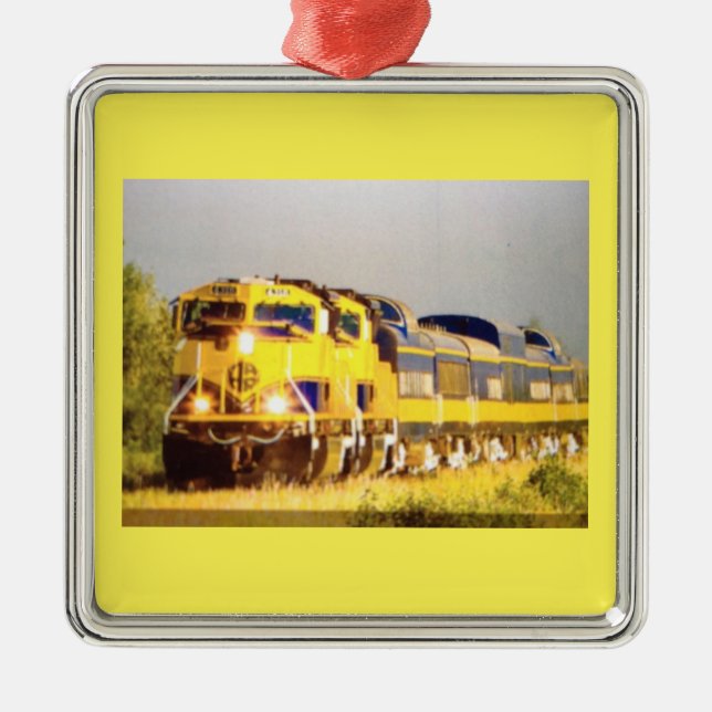 DIE "TRAIN LOVER'S"-CHRISTMAS-ORNATION SILBERNES ORNAMENT (Vorne)