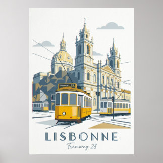 Die Tram 28 von Lissabon – Eine Ikone Portugals Poster