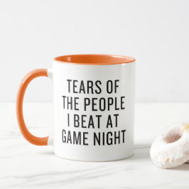 Die Tränen der Leute, die ich am Game Night Funny Tasse