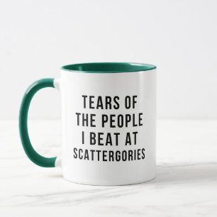 Die Tränen der Leute, die ich bei den Scattergorie Tasse