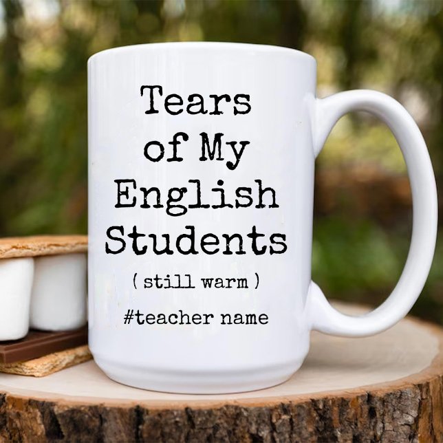 Die Tränen meiner Englischüler wärmen immer noch l Zweifarbige Tasse (Tears of My English Students Still Warm Funny Two-Tone Coffee Mug)