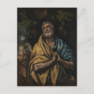 Die Tränen von St. Peter, Art El Greco Postkarte