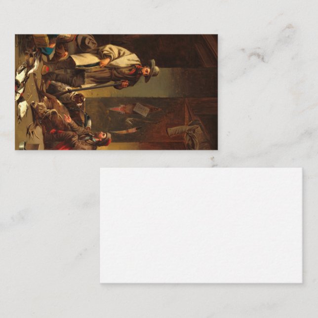 Die Trapper's Cabin, 1858 von John Mix Stanley Visitenkarte (Vorne/Hinten)